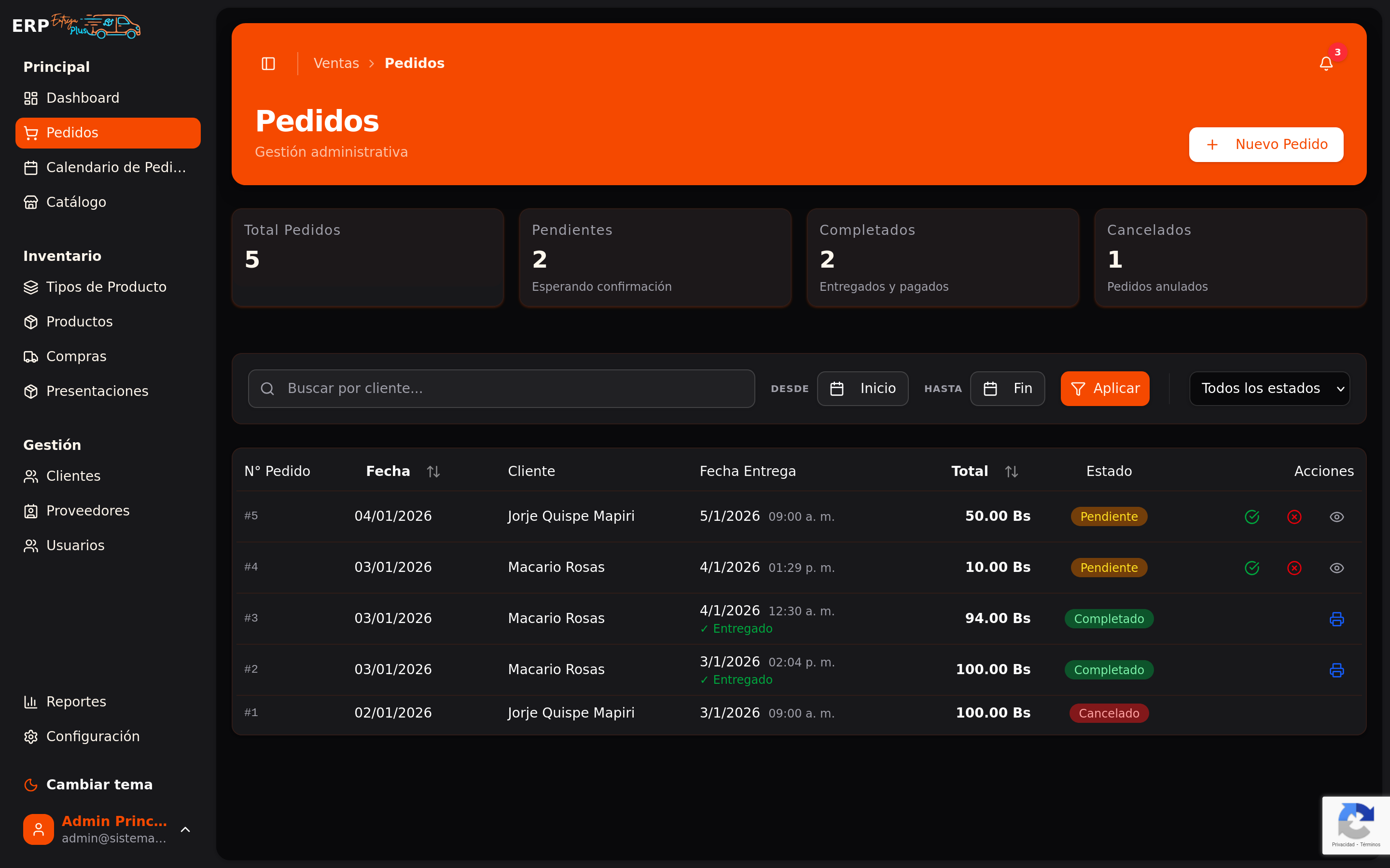 Distribuidora & Logística Desktop