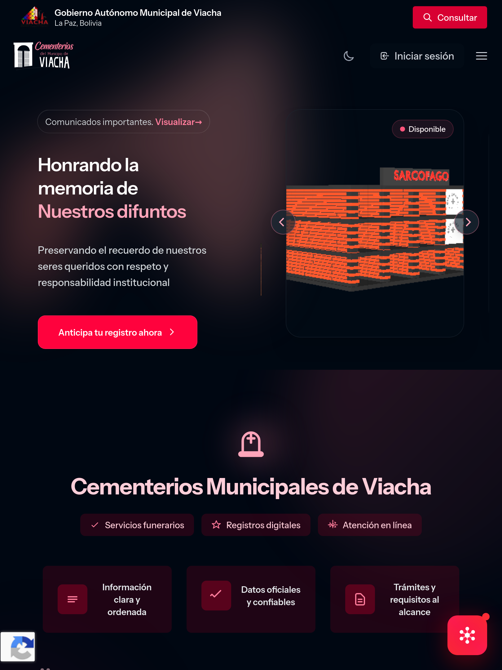 Sistema de Gestión de Cementerio Tablet